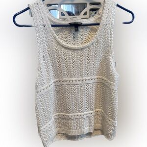 white knit layering sweater